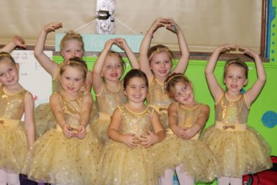 Picture of Young Ballerinas excited about their performance in Nutcracker -Magical Night - 2012
