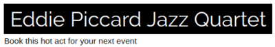 logo for eddie piccard jazz