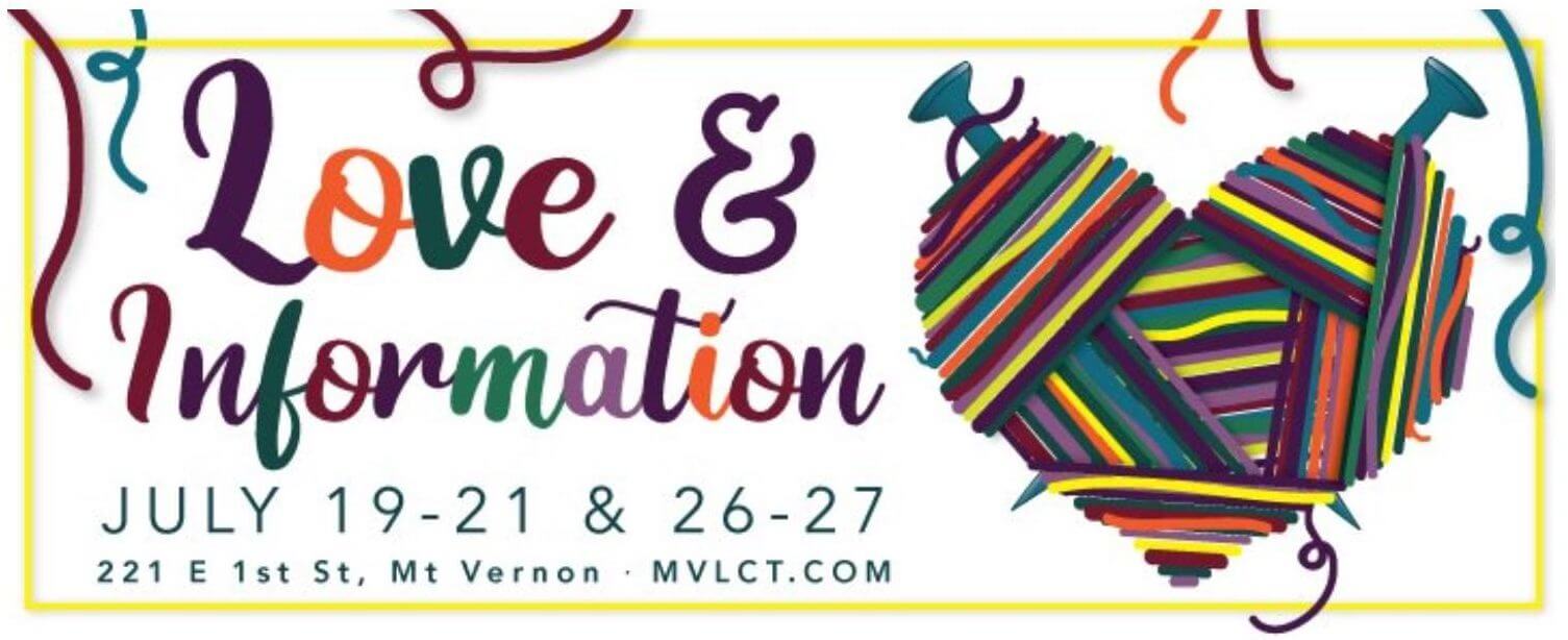 Logo for the play "Love and Information"