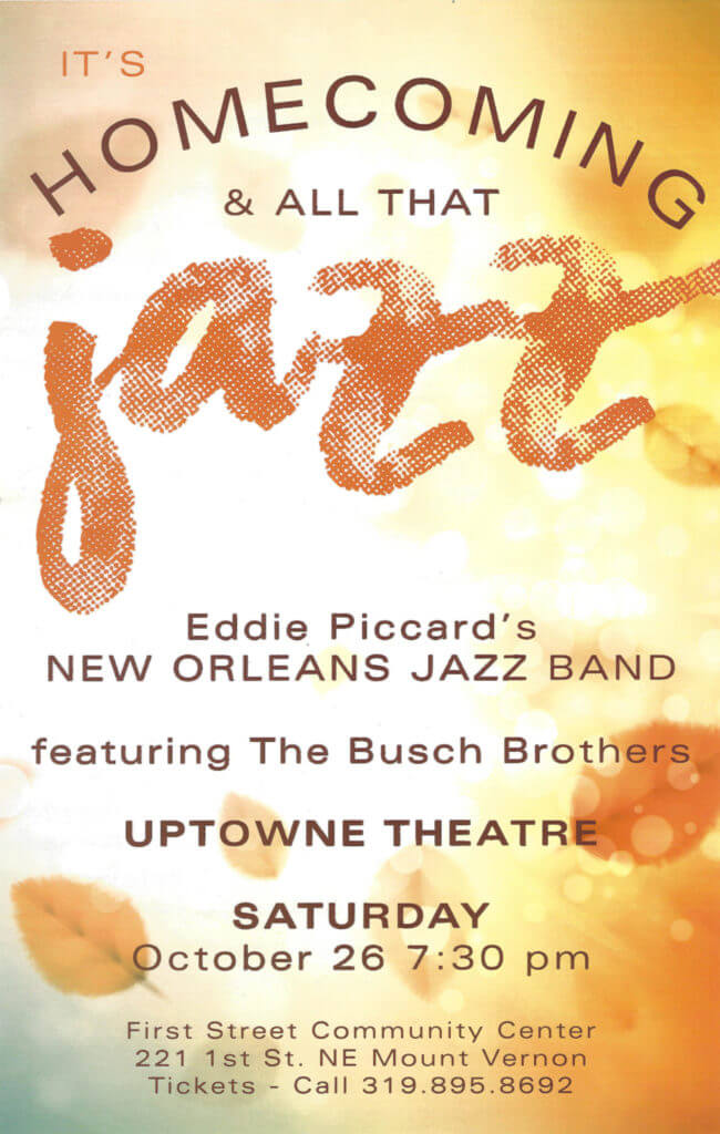 poster for the Eddie Piccard Jazz concert