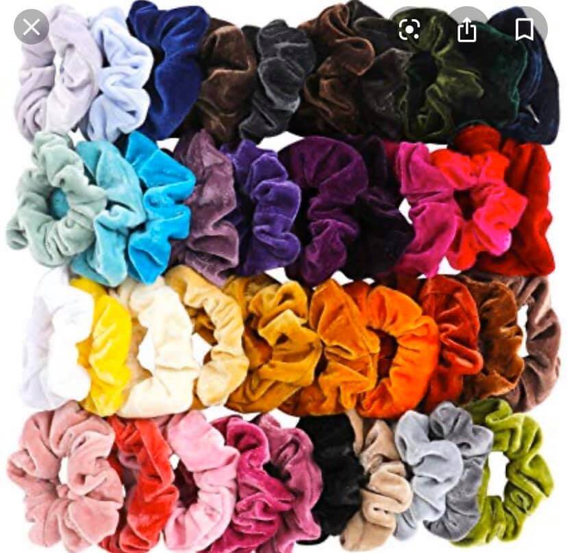 a bunch of scrunchies